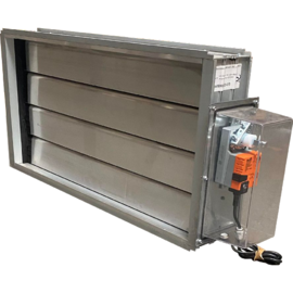 Absperrklappe ohne Rückstellfeder für Außenmontage (400x800 mm, Flansch 20 mm)